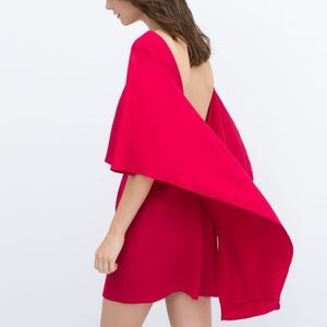 Zara pink cape dress